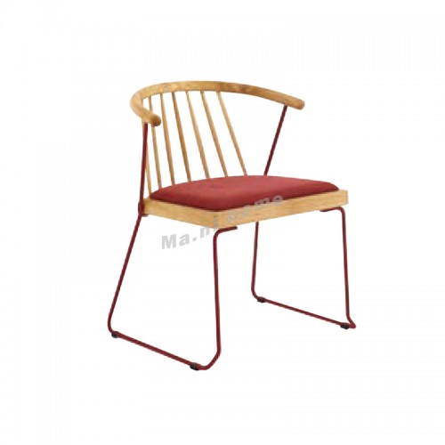 ALINE 560 餐椅, 紅色, 白蠟木+金屬, 815915