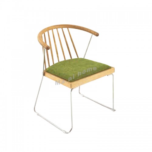 ALINE 560 餐椅, 綠色, 白蠟木+不銹鋼, 815916