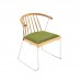 ALINE 560 餐椅, 綠色, 白蠟木+不銹鋼, 815916