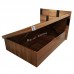 TETRIS bed with hydraulic lift, walnut color+black