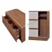 CCINO 900 bed with wardrobe, walnut color + khaki, 815615