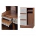 CCINO 900 bed with wardrobe + desk, walnut color + khaki, 815616