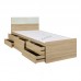 TESS bed with drawers, oak color