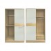 TESS 1200 sliding door wardrobe, oak color + cloth pattern, 817355