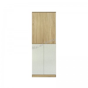 TESS 750 hinge door wardrobe, oak color + cloth pattern, 817358