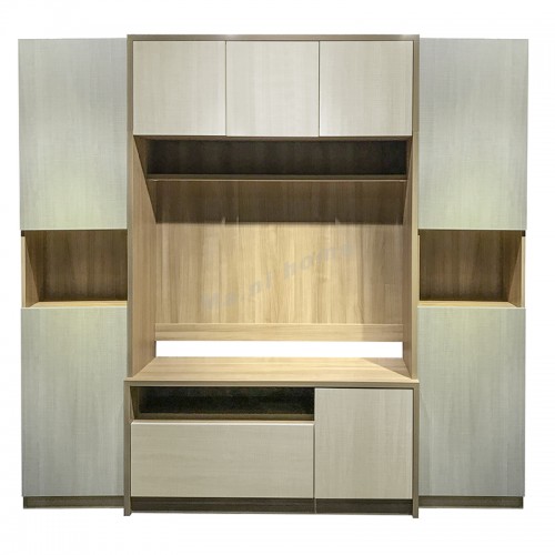 TESS wall unit, Oak + White Cloth