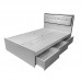 PURO bed with drawers