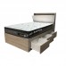 CAFFE bed with drawers, gray + white color