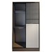 CAFFE sliding door wardrobe, brown cloth pattern / gray oak color / Beige pattern