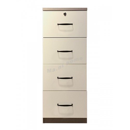 CAFFE 400 chest of drawers, gray + gloss white, 818545