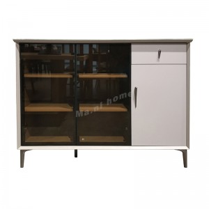 ESCL shoes cabinet, Gray color + brown glass