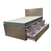 VALU bed with 6 drawers, maple color