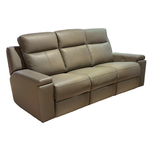 CINE 2000 3 seats leather sofa  ( With activity coffee table )