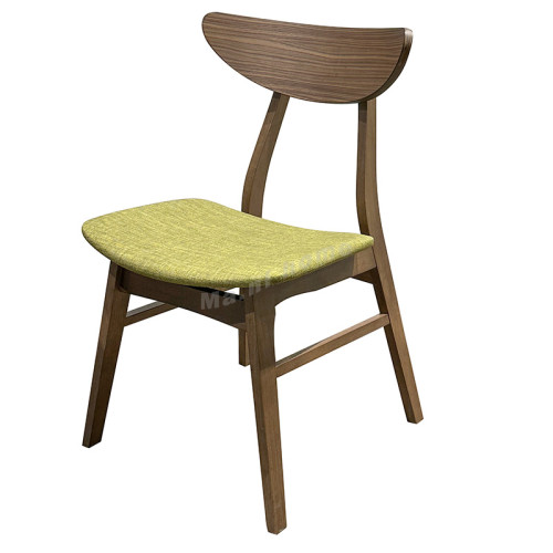 ELMER 500 餐椅, 胡桃木色+綠色, 818740