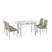 SASSO extendable dining table + 4 chairs, 818247
