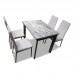 SASSO extendable dining table + 4 chairs, 816150