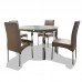 SASSO extendable dining table + 4 chairs, 816154