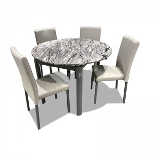 SASSO extendable dining table + 4 chairs, 816402