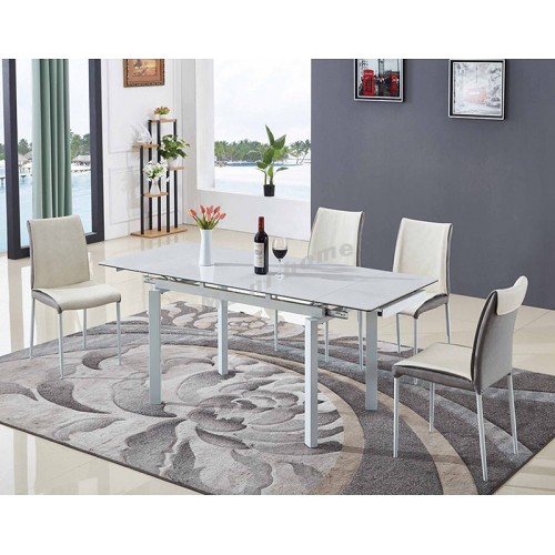 MARMO L extendable dining table + 4 chairs, 816490