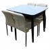 BIAN extendable dining table, Slate, white + grey, 818616