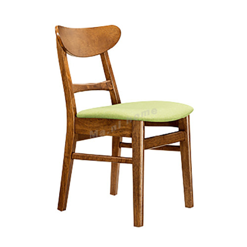 ELME 餐椅, 實木, 櫻桃木色, 綠色, 818818