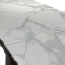 MED S 開合餐檯配4椅, 岩板面, F006-20仿皮, 白色
