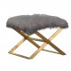OTTOMAN2 grey wool+ gold color  + $900 
