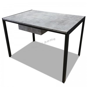 CLEMENT 1100 dining table, cement & black color, 816153