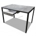 CLEMENT 1100 dining table, cement & black color, 816153
