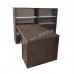 FINN 1870 desk with bookshelf, dark oak veneer, 813560