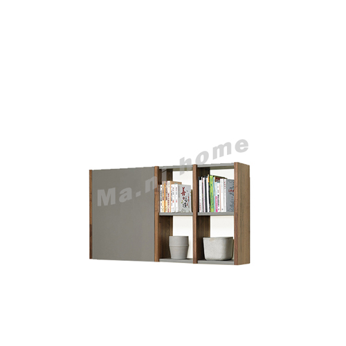 BRICK 1400 wall cabinet, walnut veneer+ grey ,  814716