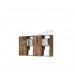 BRICK 1500 wall cabinet, walnut veneer+ grey ,  814717