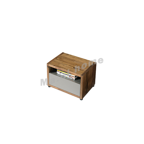 BRICK 600 night stand, walnut verneer + grey, 814742