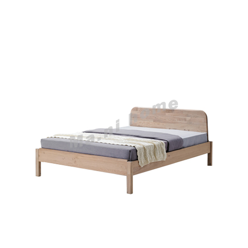 CLEMENT 1600 Bed, solid legs & headboard + oak veneer + pine wood spring, 815403