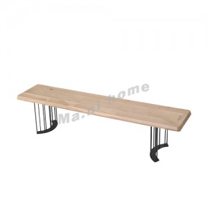 CLEMENT 1800 長椅, 橡木飾面, 鐵腳, 815404