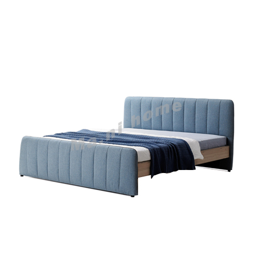 CLEMENT 1800 Bed, oak veneer + pine wood spring + fabric, 815408