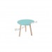 CLEMENT 600 wooden coffee table, oak veneer, light blue, 815428