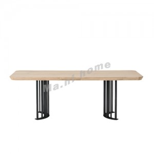 CLEMENT 2450 餐枱, 橡木飾面, 鐵腳, 815440