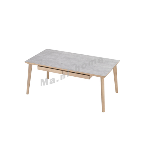 CLEMENT 1700 desk, cememt colour top panel, solid leg, 815450