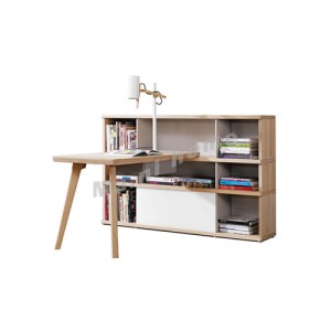 CLEMENT 1670 儲物櫃連吧枱, 橡木飾面, 水泥色, 實木腳, 815453