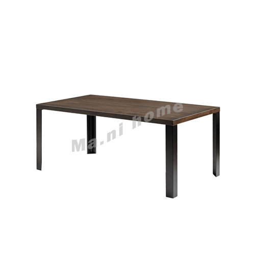 FINN 1800 dining table, oak veneer + metal leg, 814903