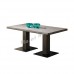 FINN 2000 dining table, arificial stone + oak veneer + metal base, 814906