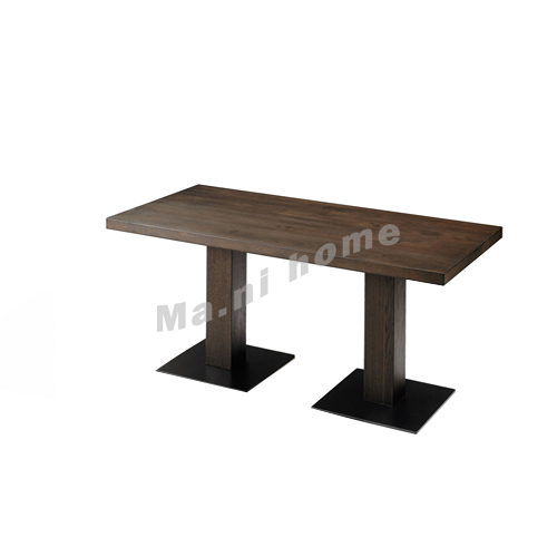FINN 1800 dining table, oak veneer + metal base, 814908