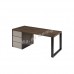 FINN 1600 desk, oak veneer + grey, 814911