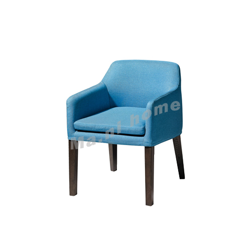 FINN 布藝扶手椅, 橡木腳 (藍色), 814895