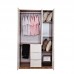 ACCORD 1200 hinge wardrobe with drawers , walnut color+white, 815535