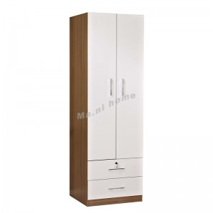 ACCORD 600 hinge wardrobe with drawers , walnut color+white, 815541