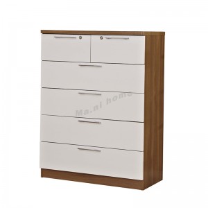 ACCORD 800 Chest of drawers, light walnut color+white, 815546