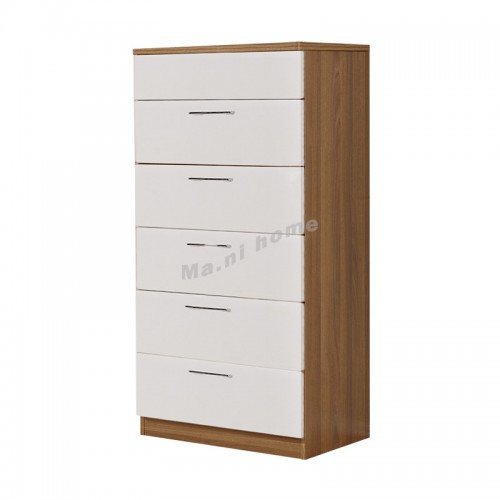 NATURA  24" chest of drawers, light walnut color + white , 816083