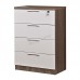 ANGO 24" Chest of drawers, gray wood grain + white, 816114
